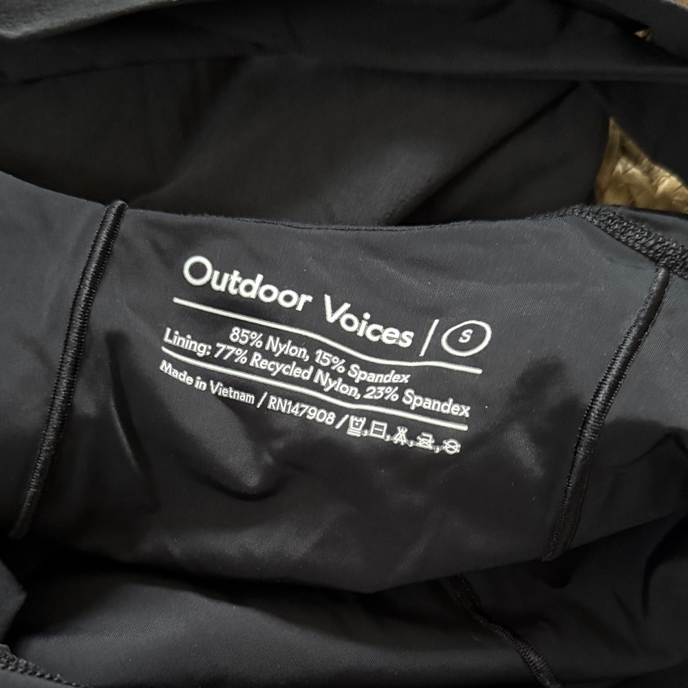 Outdoor Voices Black Active Athleisure Dress with built in shorts